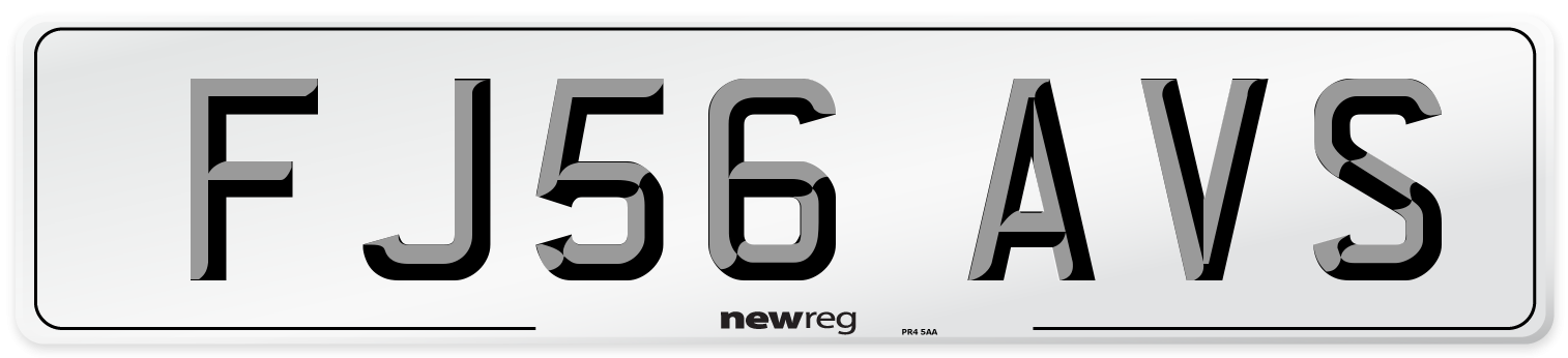 FJ56 AVS Number Plate from New Reg